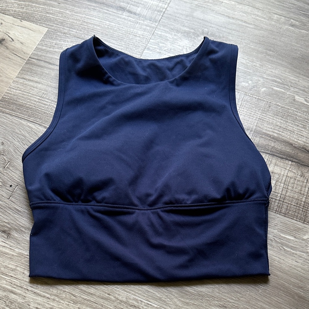 all in motion Navy Blue Sleeveless Crop Top